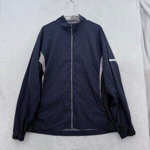 Footjoy Dryjoys Hydrolite Jacket Mens L Blue Full Zip Golf Performance Sports
